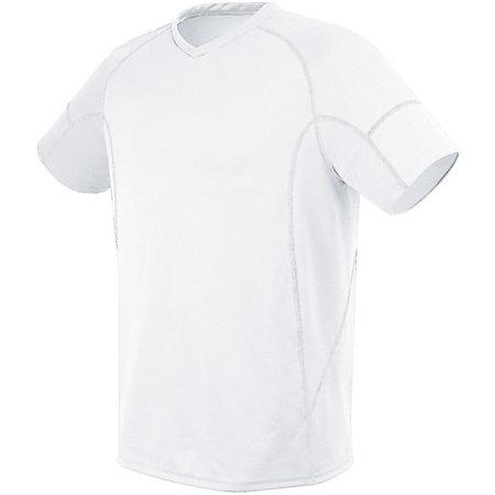 Camiseta Kinetic para jóvenes Blanco / blanco Single Soccer & Shorts