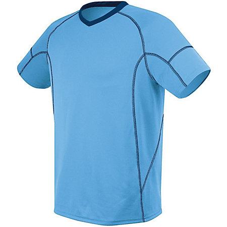 Camiseta Kinetic para jóvenes Columbia Azul / azul marino Single Soccer & Shorts
