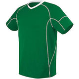 Camiseta Kinetic para jóvenes Kelly / blanco Single Soccer & Shorts