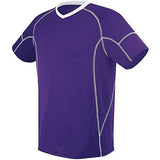 Camiseta de fútbol Kinetic para jóvenes Morado / blanco Single Soccer & Shorts