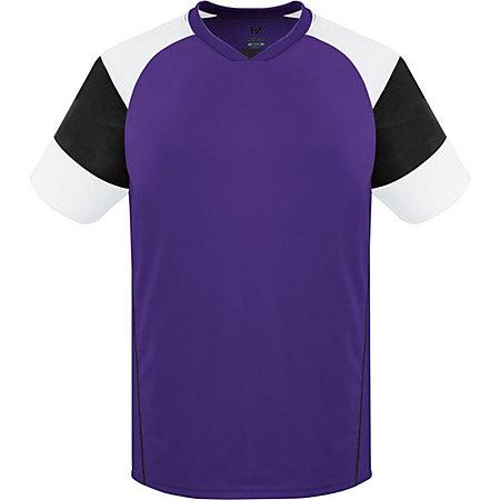 Youth Munro Jersey Purple/black/white Single Soccer & Shorts