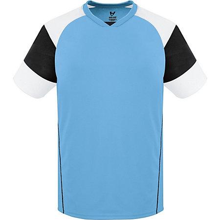 Youth Munro Jersey Columbia Blue/black/white Single Soccer & Shorts