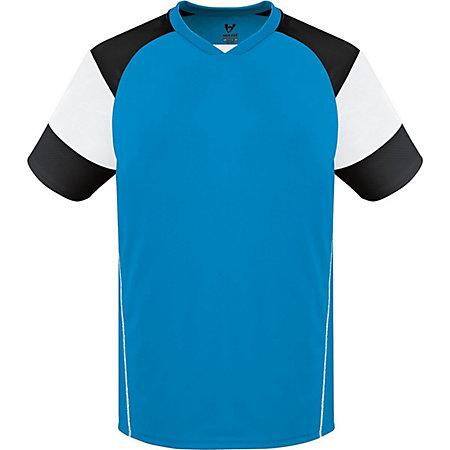Youth Munro Jersey Power Blue/white/black Single Soccer & Shorts