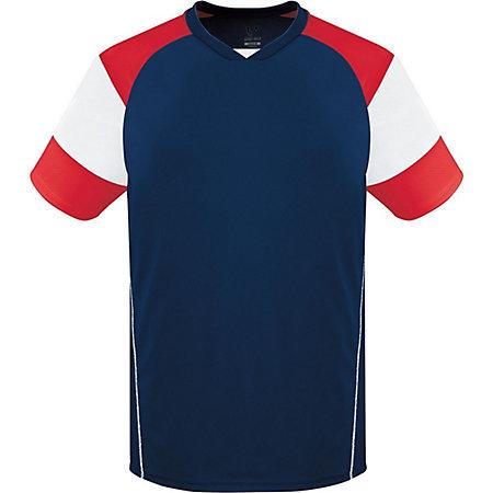 Youth Munro Jersey Navy/white/scarlet Single Soccer & Shorts
