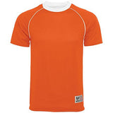 Conversión Reversible Jersey Naranja / blanco Solo fútbol y pantalones cortos para adultos