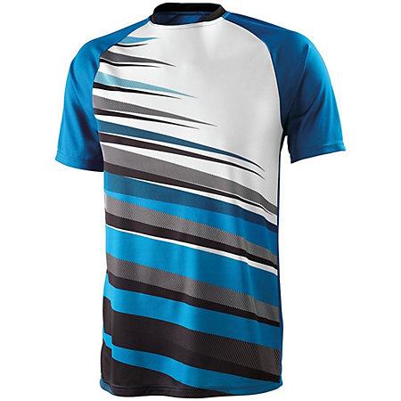 Youth Galactic Jersey Power Blue/black/white Single Soccer & Shorts