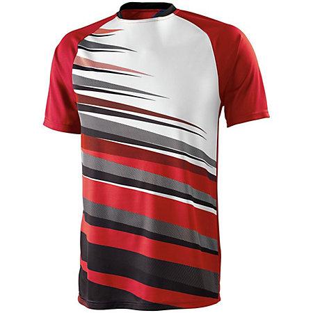 Youth Galactic Jersey Scarlet/black/white Single Soccer & Shorts