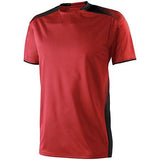 Camiseta de fútbol iónica juvenil Scarlet / black Single Jersey y pantalones cortos