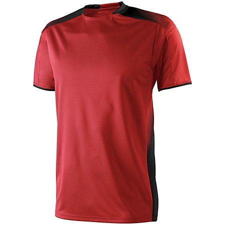 Youth Ionic Soccer Jersey Scarlet/black Single Jersey & Shorts