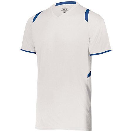 Youth Millennium Soccer Jersey White/royal Single & Shorts