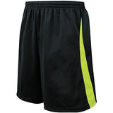 Camiseta de fútbol individual Albion Shorts negro / lima para jóvenes &