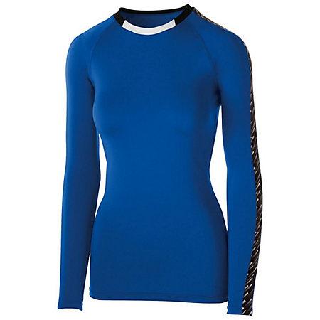 Ladies Spectrum Long Sleeve Jersey Royal/black/white Adult Volleyball