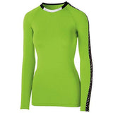 Ladies Spectrum Long Sleeve Jersey Lime/black/white Adult Volleyball