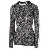 Ladies Spectrum Long Sleeve Jersey Star Trail Print/black/white Adult Volleyball