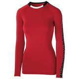 Girls Spectrum Long Sleeve Jersey Scarlet/black/white Youth Volleyball