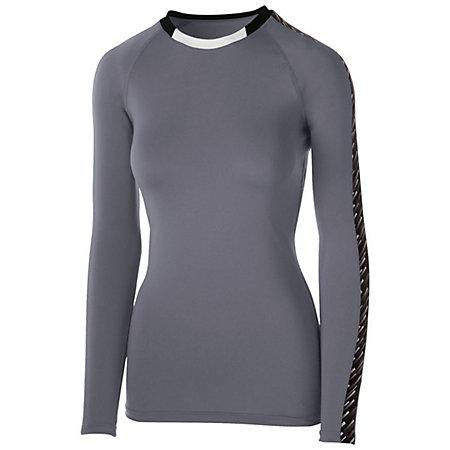 Girls Spectrum Long Sleeve Jersey Graphite/black/white Youth Volleyball