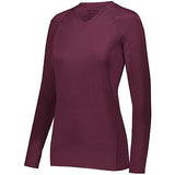 Girls Truth Long Sleeve Jersey Maroon (Hlw) Youth Volleyball