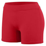 Ladiesh Knock Out Shorts Scarlet Adult Volleyball