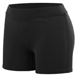 Girls Knock Out Shorts Black Youth Volleyball