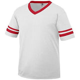 Sleeve Stripe Jersey White/red Adult Baseball