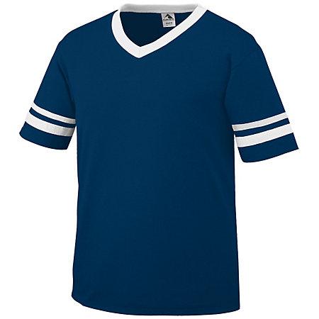 Jersey de rayas de manga Azul marino / blanco Béisbol adulto