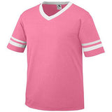 Sleeve Stripe Jersey Power Pink/white Adult Baseball