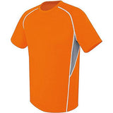 Camiseta de fútbol individual y pantalones cortos de manga corta naranja / grafito / blanco para jóvenes Evolution