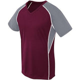 Ladies Evolution Short Sleeve Maroon/graphite/white Adult Volleyball