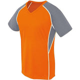 Ladies Evolution Short Sleeve Orange/graphite/white Adult Volleyball