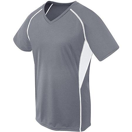 Ladies Evolution Short Sleeve Graphite/graphite/white Adult Volleyball