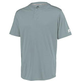 Youth Performance Two-Button Solid Jersey Baseball Grey