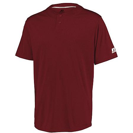Youth Performance Two-Button Solid Jersey Cardinal Baseball