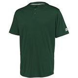 Youth Performance Two-Button Solid Jersey Dark Green Baseball