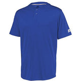 Youth Performance Two-Button Solid Jersey Royal Baseball