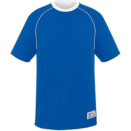 Camiseta reversible de conversión para jóvenes Royal / blanco Single Soccer & Shorts