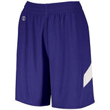 Ladies Dual-Side Single Ply Shorts Purple/white Basketball Jersey &