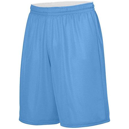 Youth Reversible Wicking Shorts Columbia Blue/white Basketball Single Jersey &