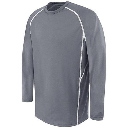 Youth Long Sleeve Evolution Graphite/graphite/white Basketball Single Jersey & Shorts