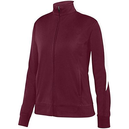 Ladies Medalist Jacket 2.0 Maroon/white Basketball Single Jersey & Shorts