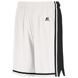 Legacy Basketball Shorts White/black Adult Single Jersey &