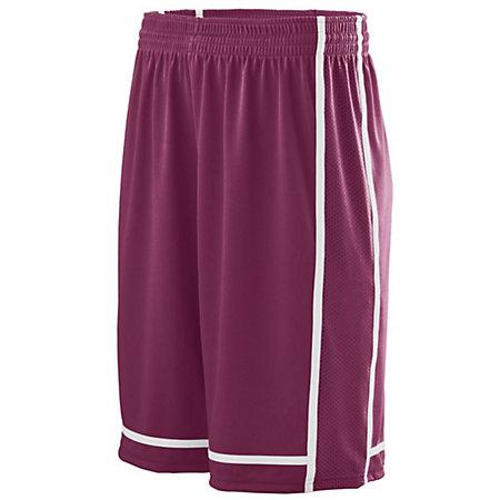 Winning Streak Shorts Maroon/white Adult Basketball Single Jersey &