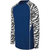 Youth Evolution Paint Long Sleeve Navy/fragment Print/white Single Soccer Jersey & Shorts