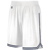 Retro Basketball Shorts White/navy Adult Single Jersey &