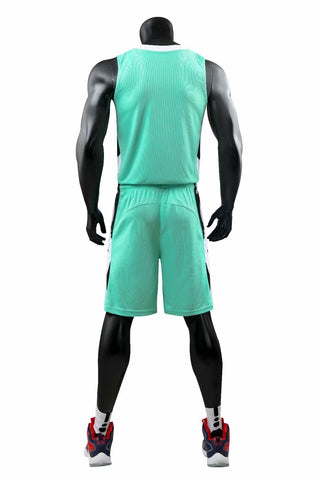 Alley Aqua NS Customizable Basketball Jersey With Optional Shorts