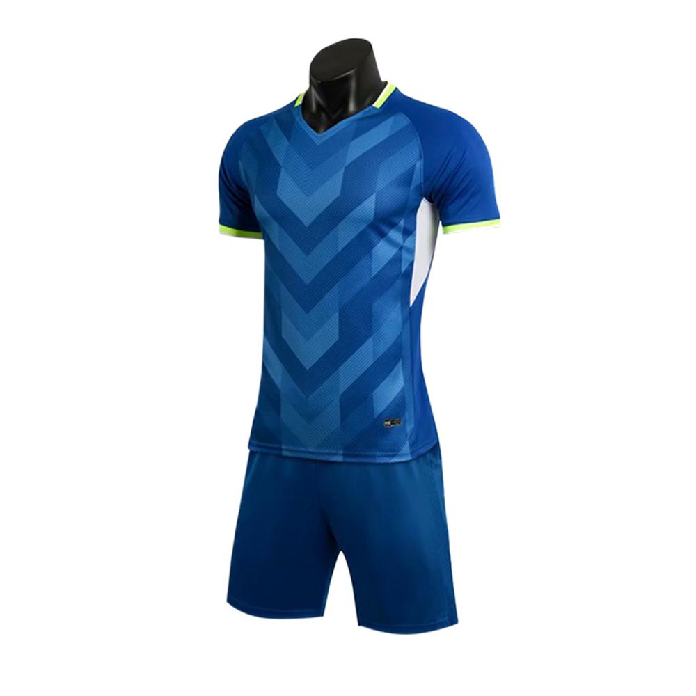 Manufacturer 100% Polyester Sublimated Breathable Cool Soccer Jersey Design  Color Navy Blue Football Team Wear