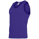 Poly/cotton Athletic Tank Purple Adult Basketball Single Jersey & Shorts