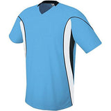Youth Helix Soccer Jersey Columbia Blue/white/black Single & Shorts