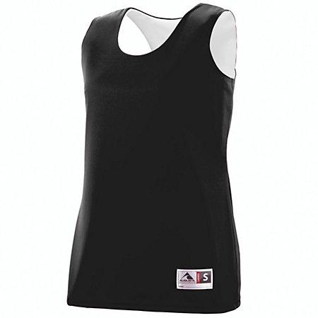 Ladies Reversible Wicking Tank Black/white Basketball Single Jersey & Shorts
