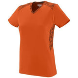 Girls Vigorous Jersey Orange/orange/black Print Softball