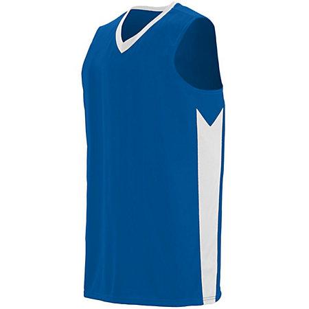 Youth Block Out Jersey Royal/white Basketball Single & Shorts